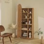 Chelsea Arched Mirror Cabinet with Side Shelf - Maple - 1