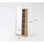 Chelsea Arched Mirror Cabinet with Side Shelf - Maple - 7