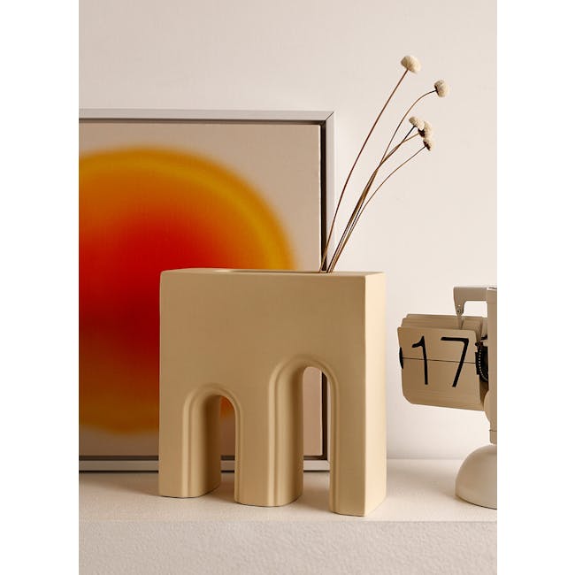 Ceramic Geometric Vase - Architectural Arches - 2