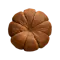 Velvet Petal Round Cushion - Brown