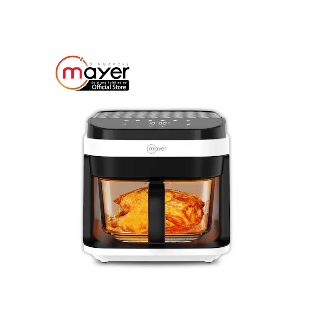Mayer 5.5L Digital Glass Air Fryer MMGAF539D-WE (White) - 1