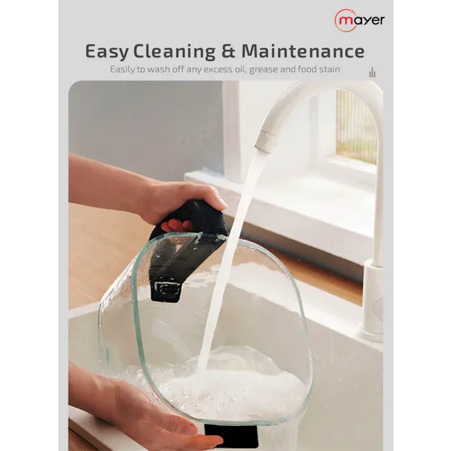 Mayer 5.5L Digital Glass Air Fryer MMGAF539D-WE (White) - 7