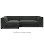 Abby L-Shaped Lounge Sofa - Granite - 13