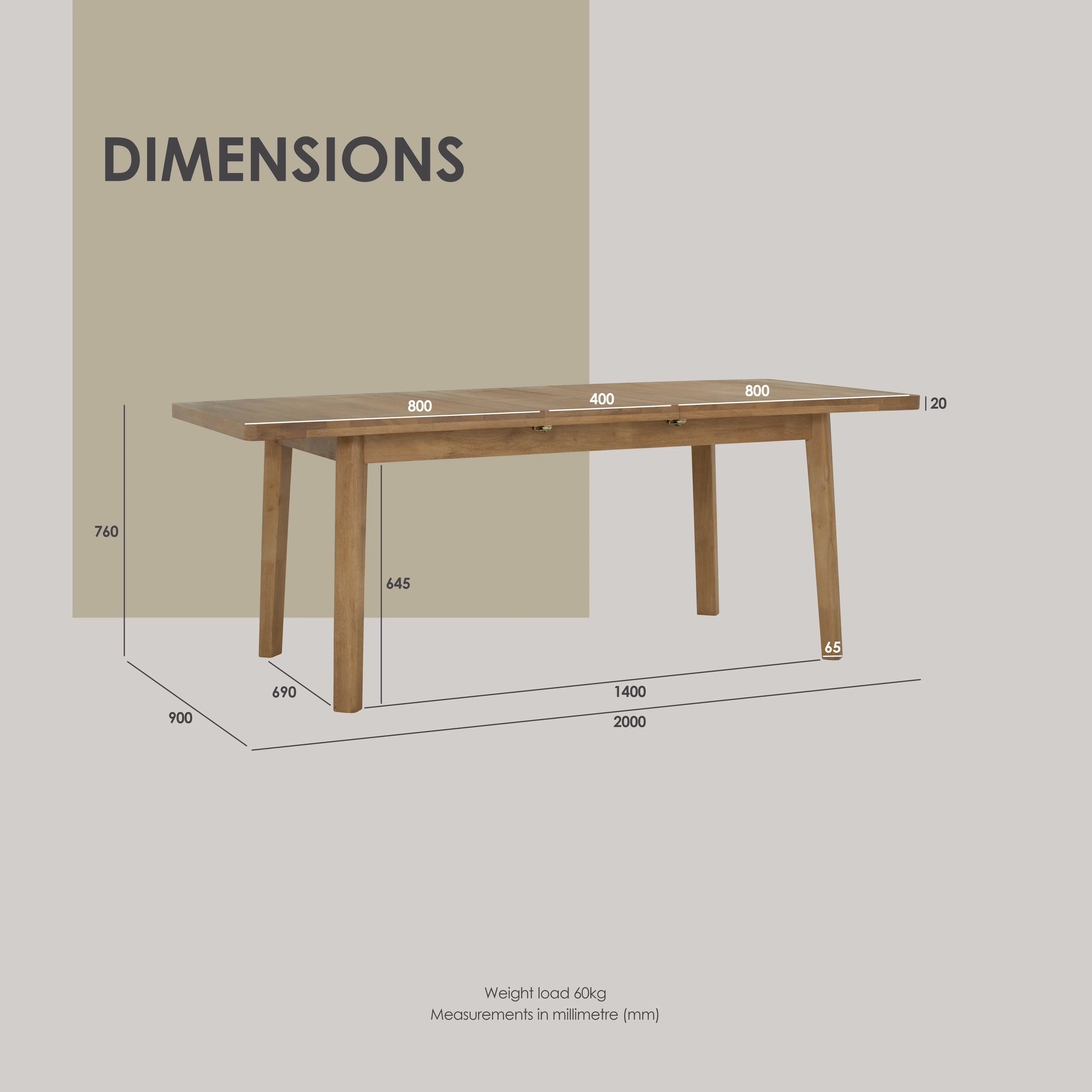 Toronto Extendable Dining Table 1.6m-2m with 4 Toronto Dining Chairs - 27