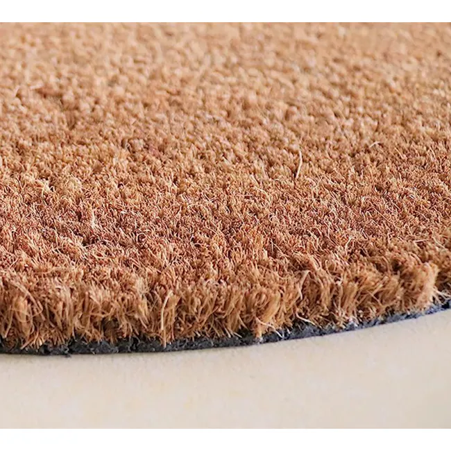 Semicircle Coir Door Mat - 4 - Soft, textured, brown, shaggy, fluffy, rug, carpet, area rug, floor cover, area rug design