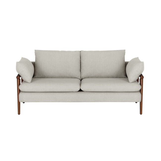 Astrid 2 Seater Sofa - Walnut, Ivory - 0