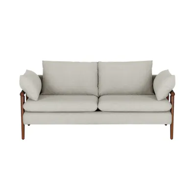 Astrid 2 Seater Sofa - Walnut, Ivory