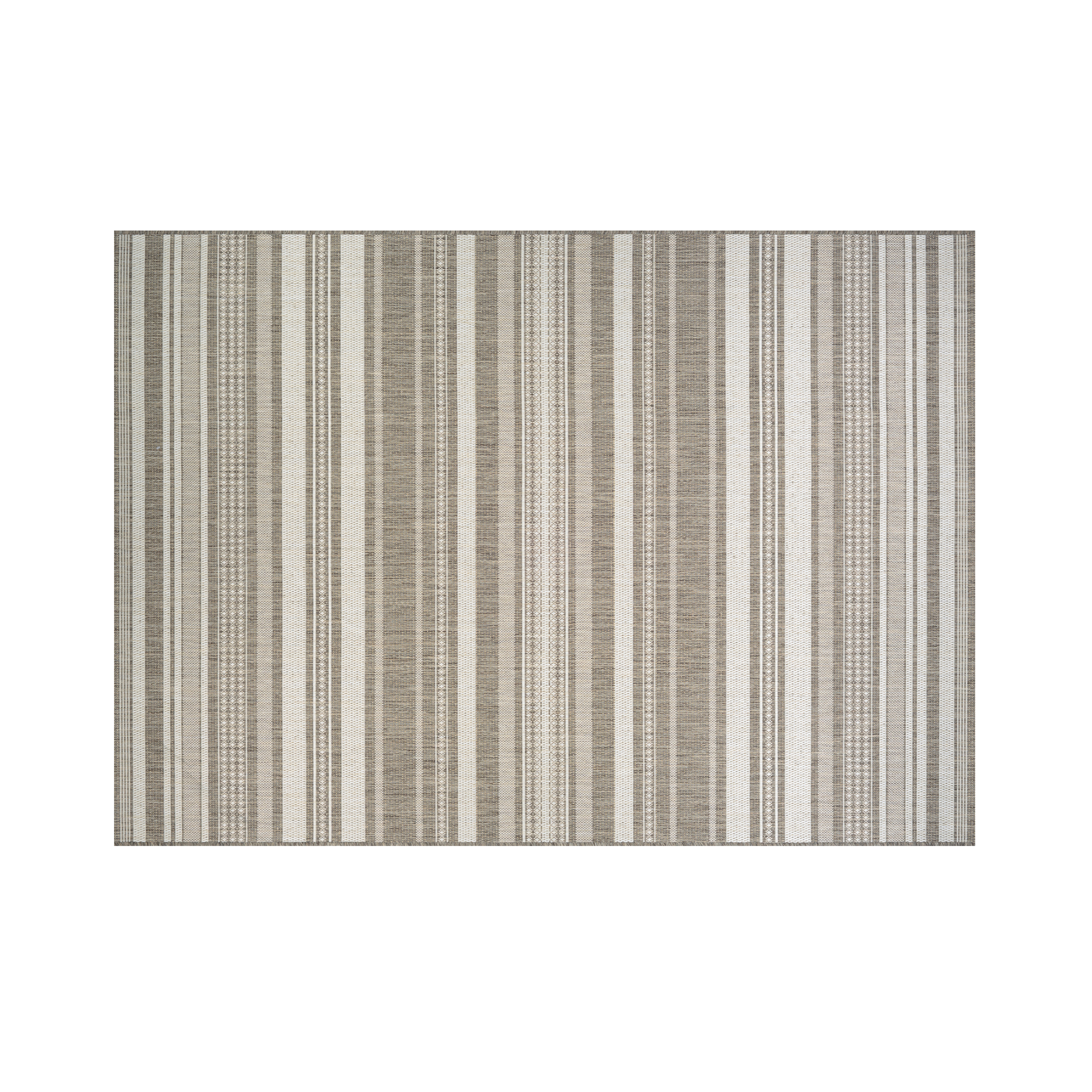 Gazebo Stripe Flatwoven Rug - Champagne Taupe (3 Sizes)