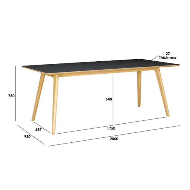 Tyrus Dining Table 2m - 6