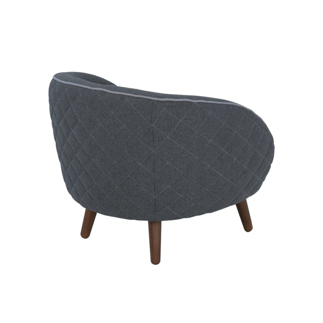 Braton Lounge Chair - Battleship Grey (Fabric) - 2
