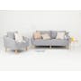 Hana 3 Seater Sofa - Light Grey - 9