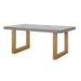 (As-is) Titus Concrete Dining Table 1.8m (Solid Wood Legs) - 0