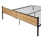 Ines Queen Metal Bed with 2 Dalton Bedside Tables in Oak, Black - 6