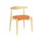 Bouvier Dining Chair - Oak, Carrot