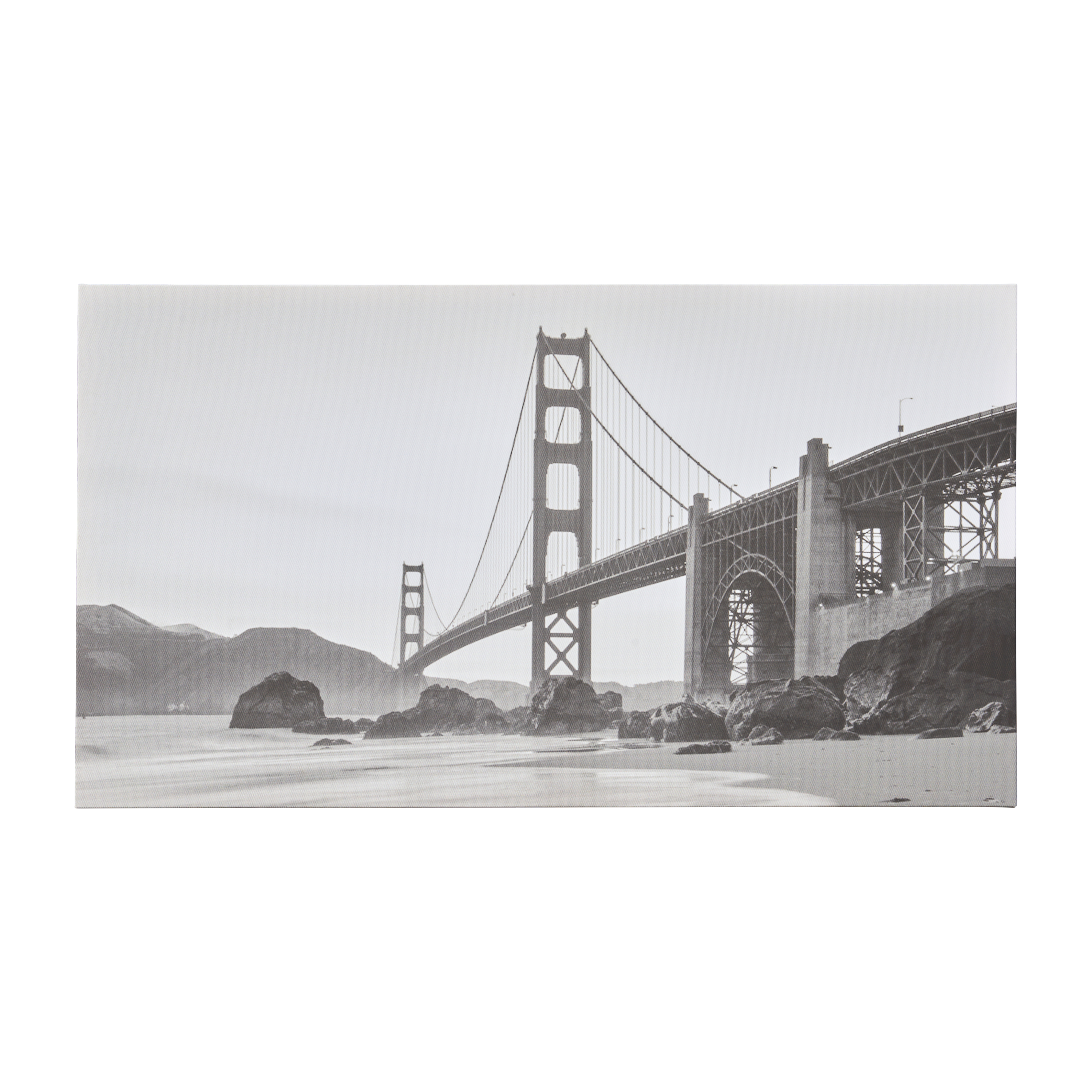 Cityscape Art Print on Stretched Canvas 90cm by 50cm - Golden Gate Bridge