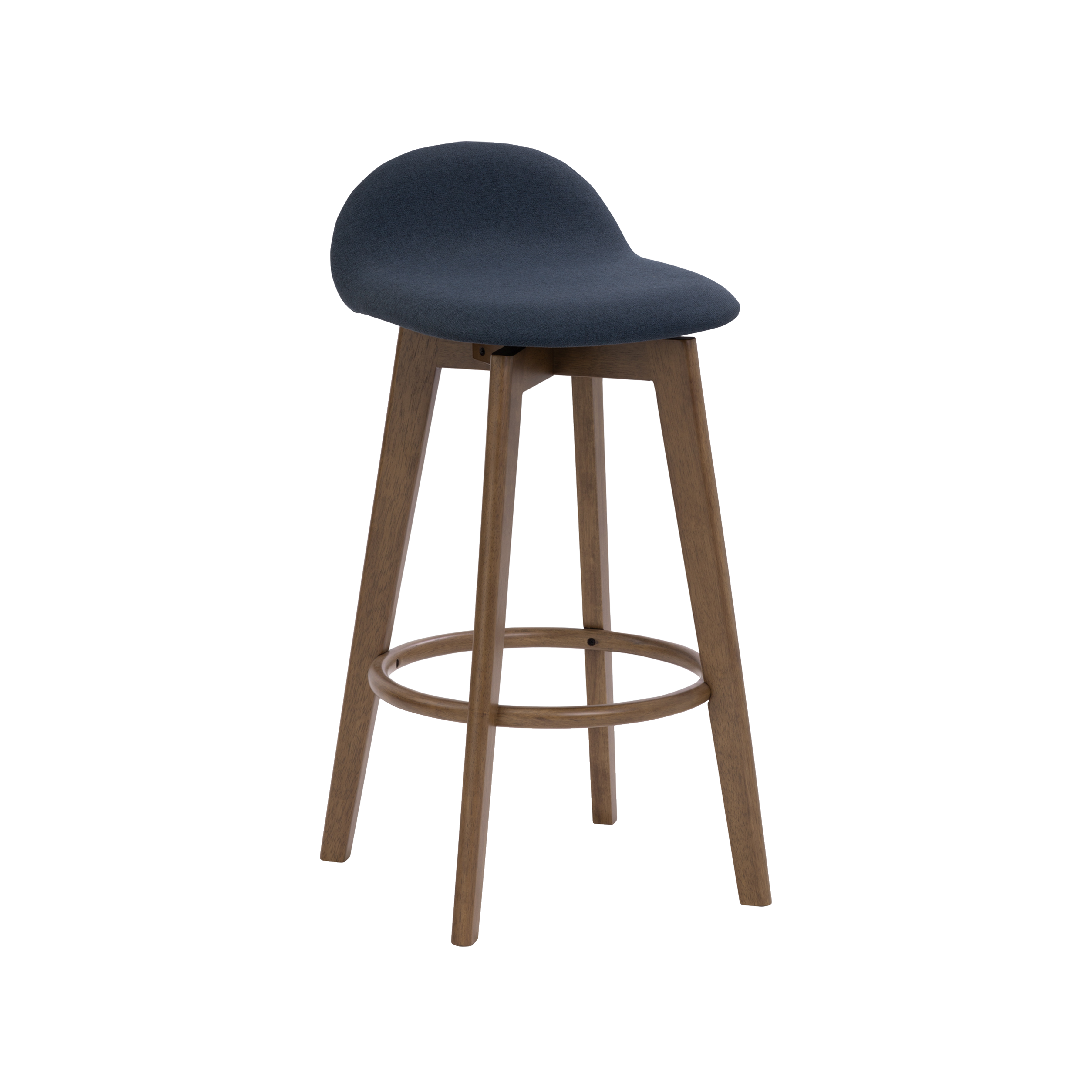 Mora Bar Chair Walnut, Navy, Mora by HipVan HipVan