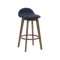 Mora Bar Chair - Walnut, Navy