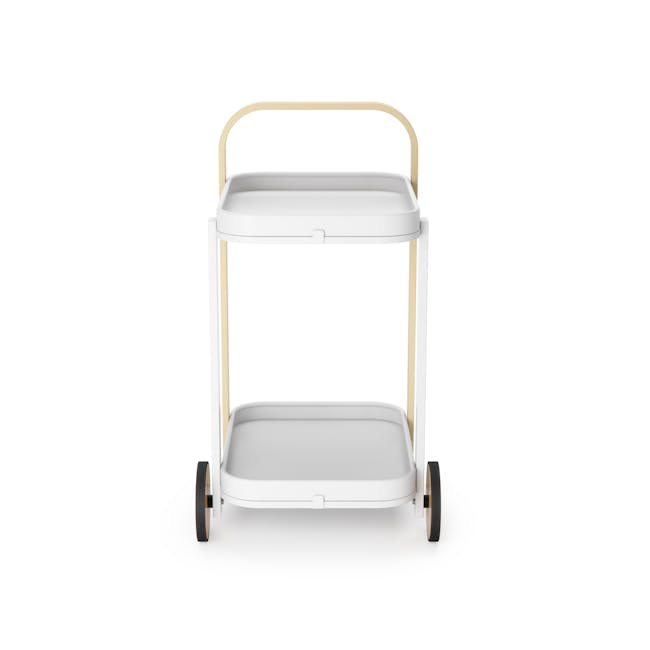 Bellwood Serving Cart - White, Natural, Umbra Home Accents Bellwood Serving Cart - White, Natural, Umbra Home Accents