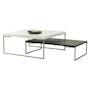 (As-is) Myron Rectangle Coffee Table - White, Matt Black - 1 - 10