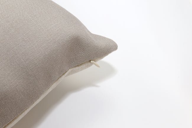 Throw Linen Cushion Cover - Light Grey - 4