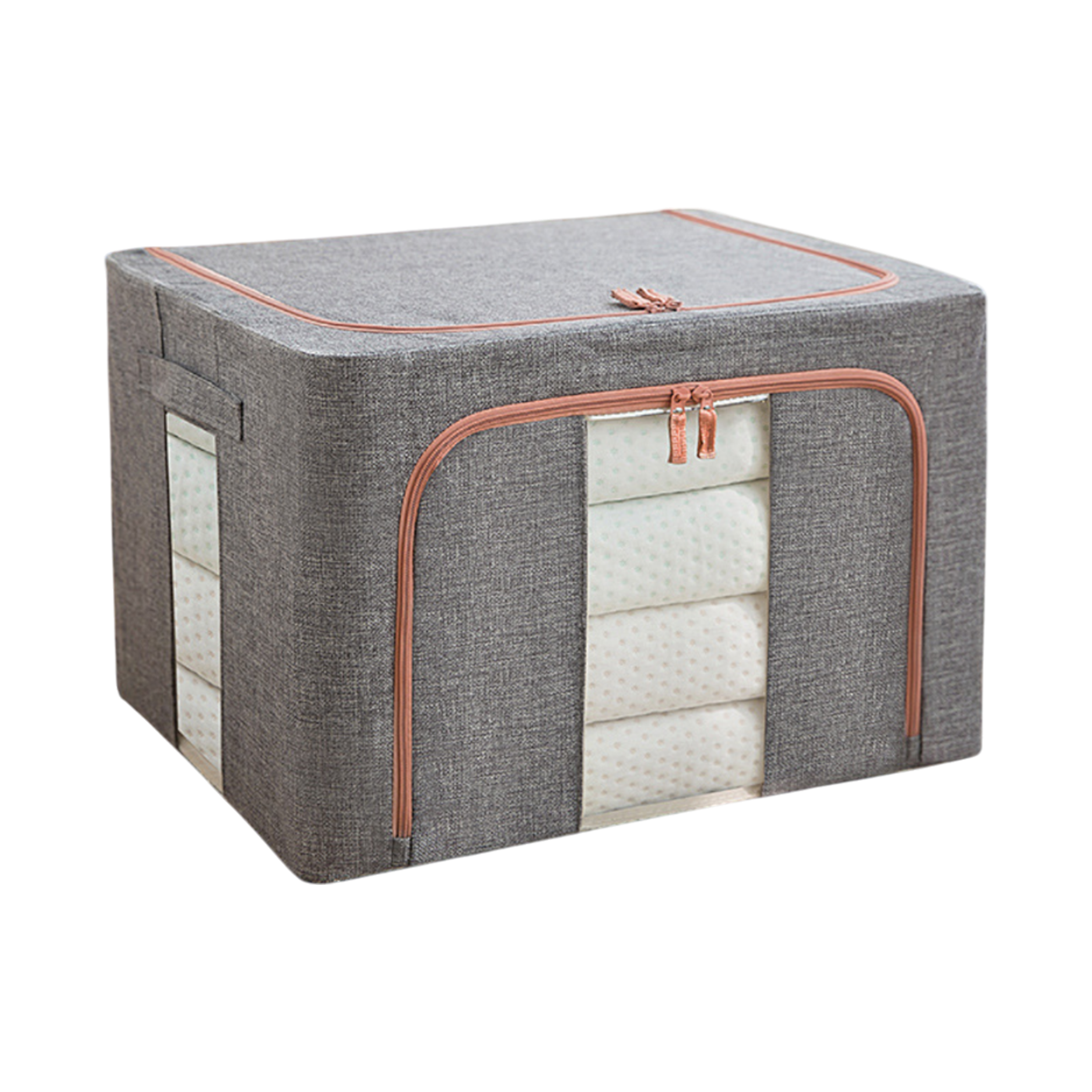 Mindie 66L Fabric Storage Box - Grey