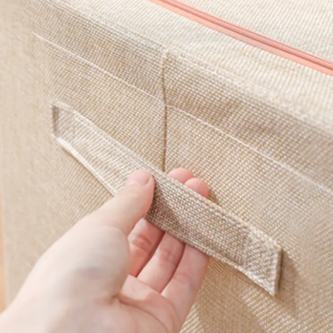 Mindie 66L Fabric Storage Box - Grey - 5