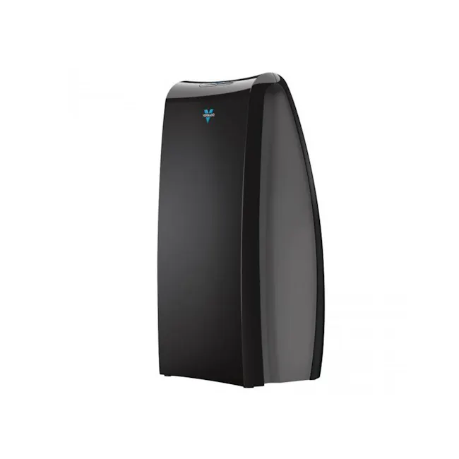 Vornado AC500 Air Purifier - 1 - Sleek, modern design with a black exterior, High-tech branding with a blue logo, Ergonomic