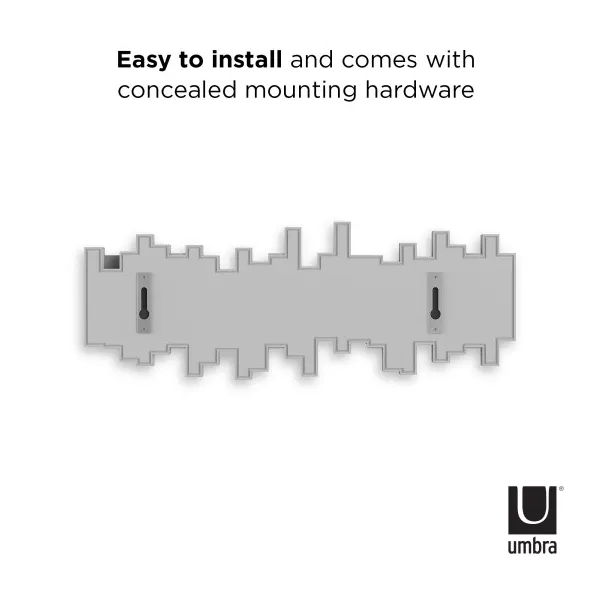 Sticks Multi Hook - Grey - 10 - Concealed mounting hardware, Easy to install, Gray plastic bracket, Industrial-grade design