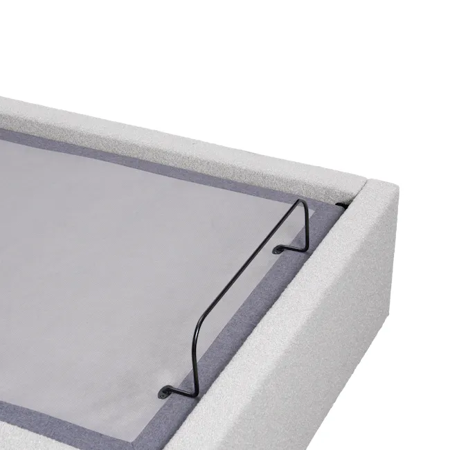 Aeva Single Bed - Grey Boucle (frame only) - 5