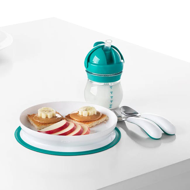 OXO Tot Stick & Stay Plate - Teal - 1