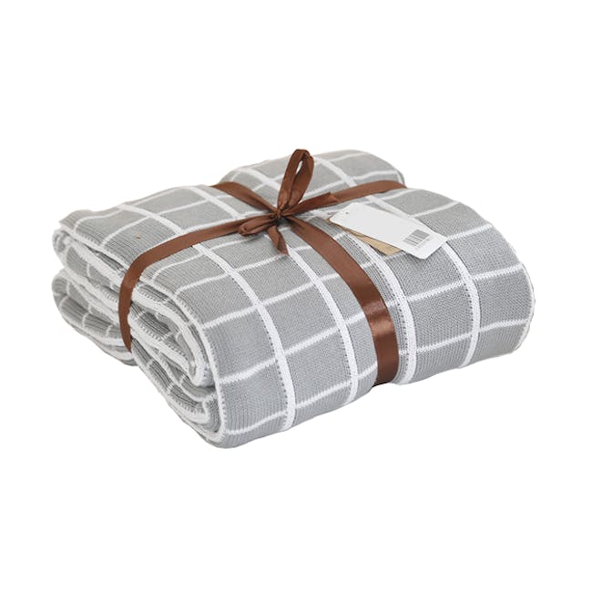 Mondi Throw Blanket 120 x 180 cm - Grey - 0