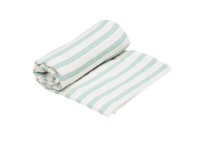 Juralle Throw Blanket - Mint Stripes