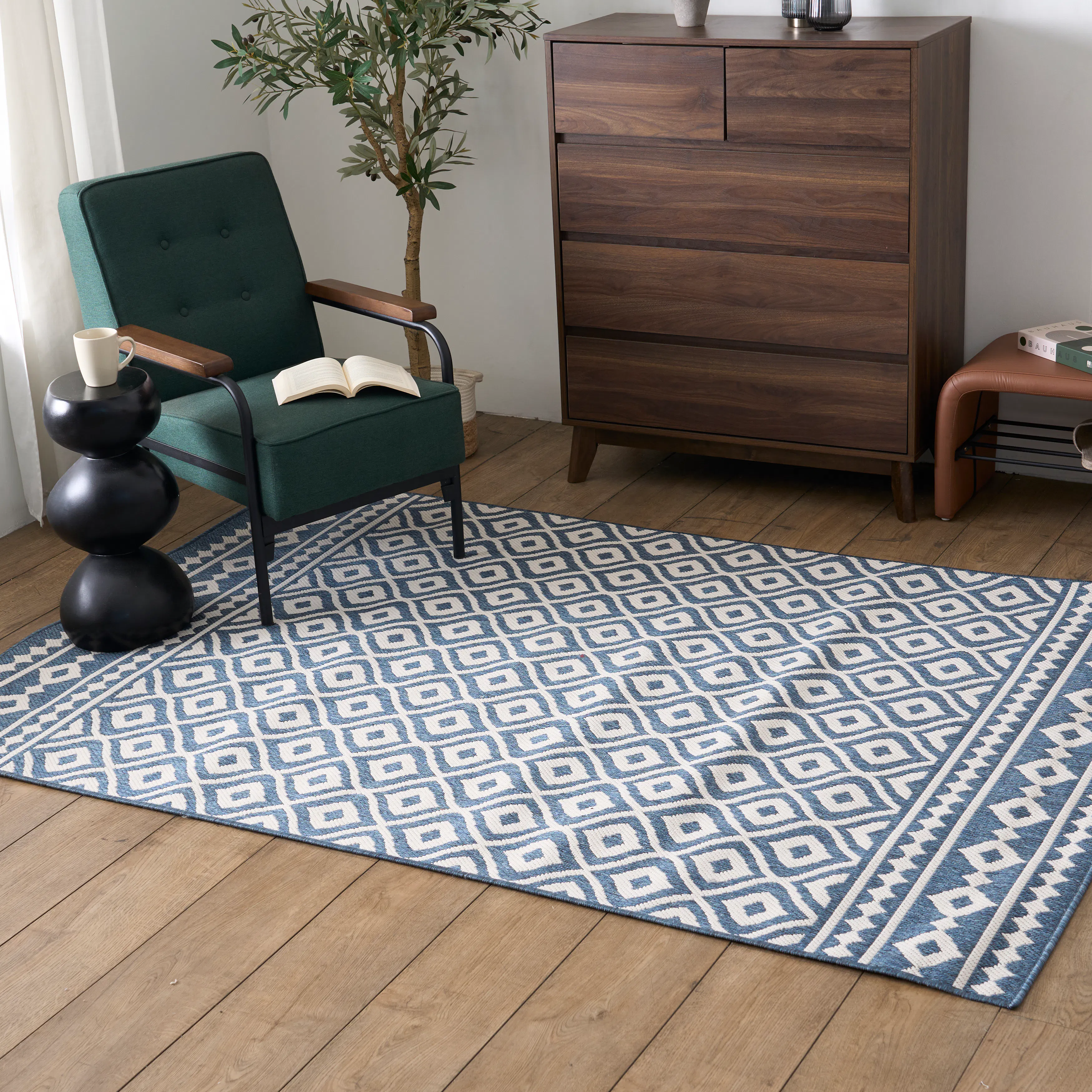 Crux Low Pile Rug - Ivory/Charcoal (2 Sizes) - 7