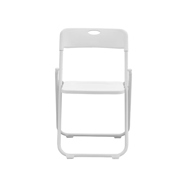 Nixon Folding Chair - White - 2 - White, modern, minimalist, sleek, contemporary, ergonomic, adjustable, built-in storage