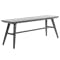 Varden Dining Table 1.7m in Black Ash with Marrim Bench 1.2m in Graphite Grey and 2 Greta Chairs in Black - 4