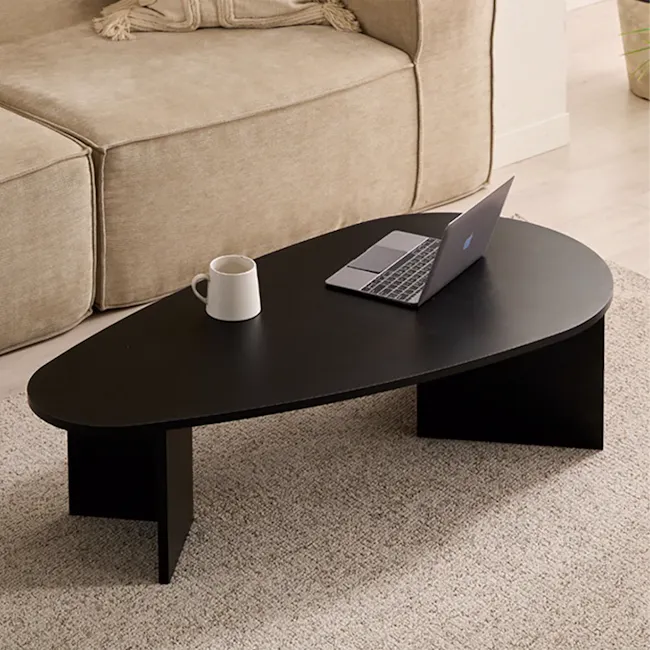 Rapio Oval Coffee Table 1.2m - Black - 10