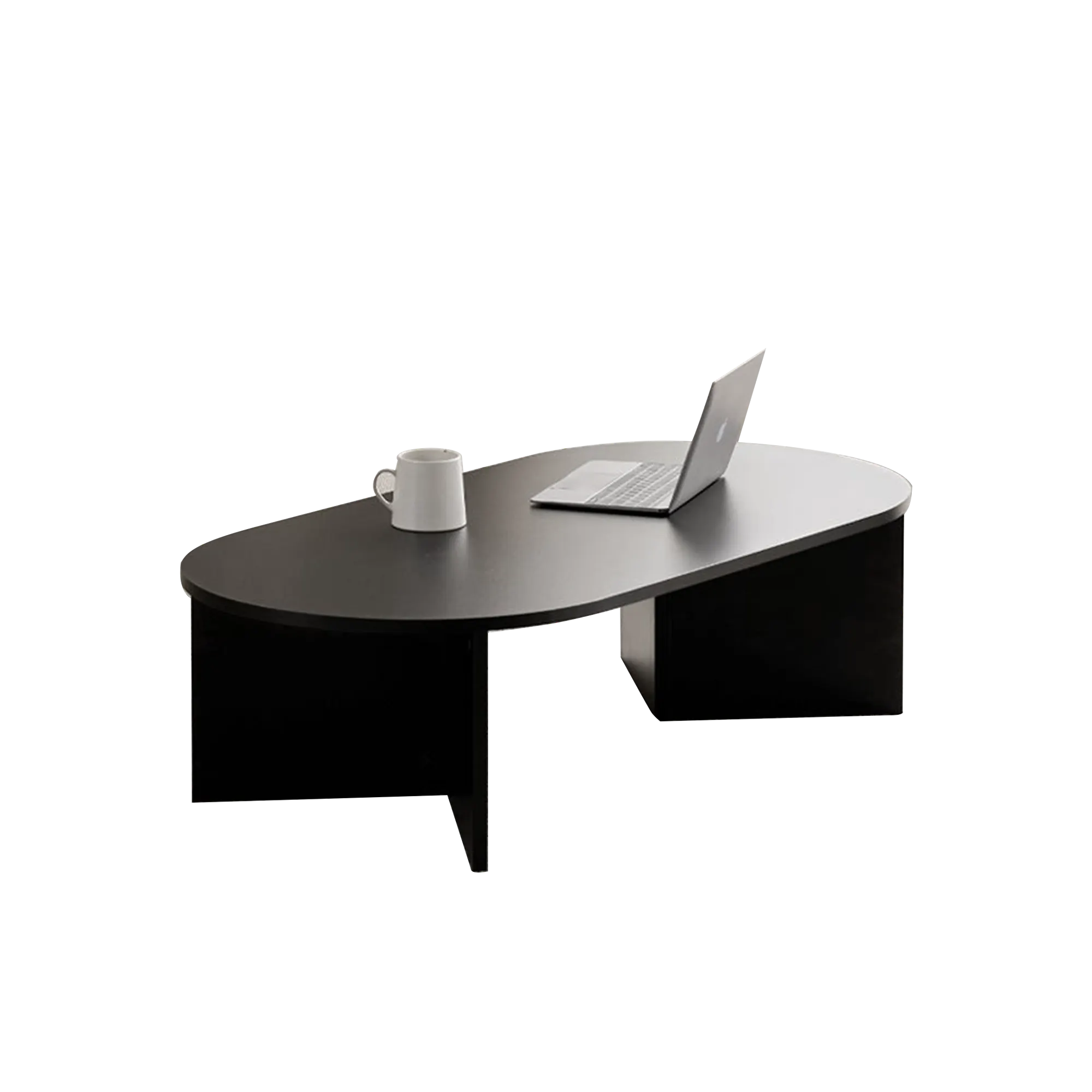 Rapio Oval Coffee Table 1.2m - Black