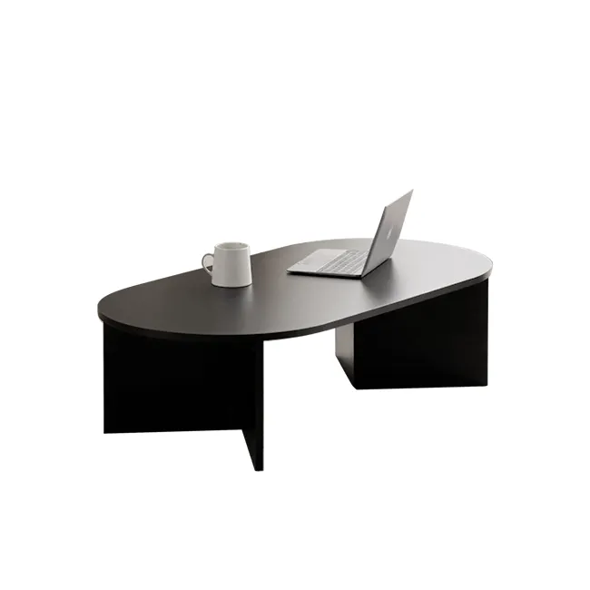 Rapio Oval Coffee Table 1.2m - Black - 1