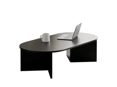 Rapio Oval Coffee Table 1.2m - Black