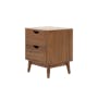 Zephyr 4 Drawer Queen Bed in Walnut, Shark and 2 Kyoto Twin Drawer Bedside Tables in Walnut - 16