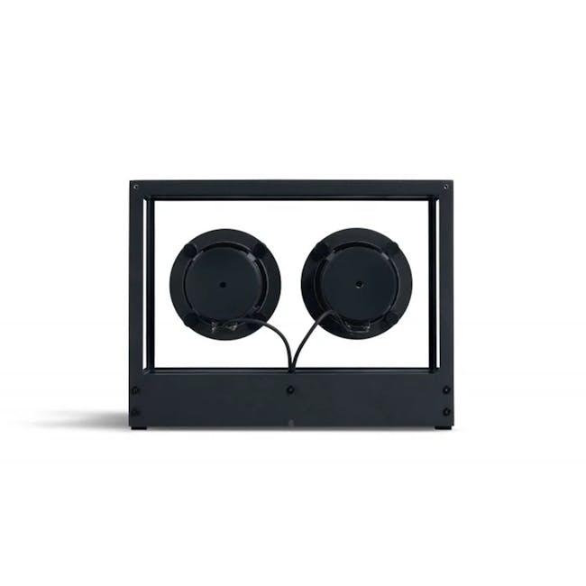 Small Transparent Speaker - Black - 4 - Black speaker enclosure, minimalist design, dual woofer and tweeter, sleek black