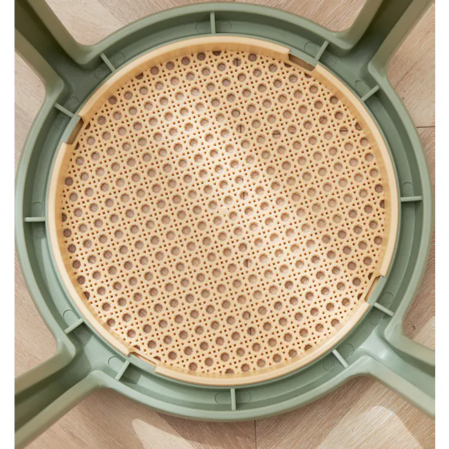Alaska Stackable Stool - Taupe - 7 - Wooden, perforated, circular, green, plastic, handheld, exercise, fitness, exercise