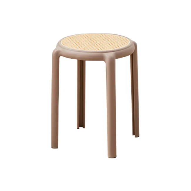 Alaska Stackable Stool - Taupe - 1 - Beige stool, minimalist design, modern style, elegant chair, stylish furniture