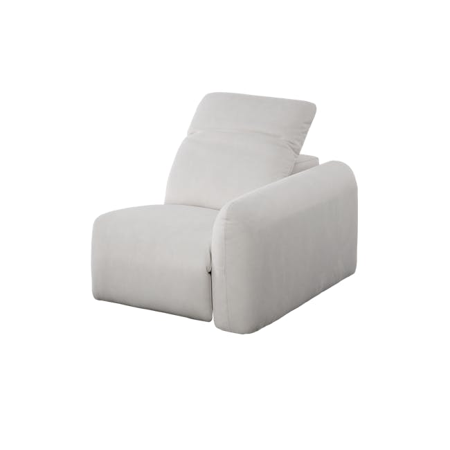 Harmony 2 Seater Power Recliner Sofa - Misty Grey (Scratch Resistant) - Zero Wall - 18 - Luxurious white upholstered sofa