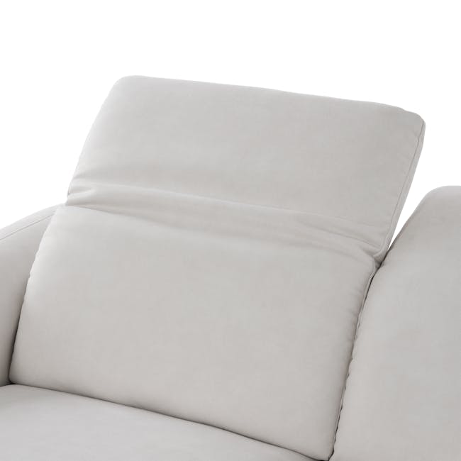 Harmony 3 Seater Power Recliner Sofa - Misty Grey (Scratch Resistant) - Zero Wall - 9 - White upholstered sofa, minimalist