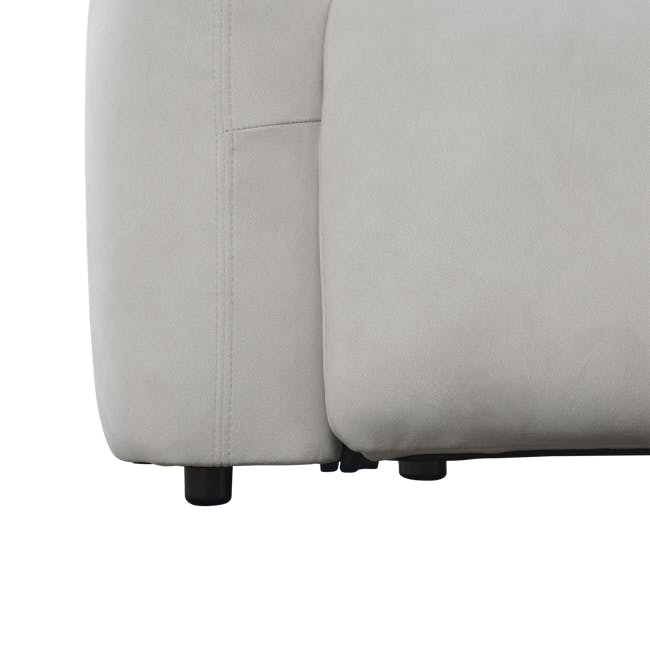 Harmony 3 Seater Power Recliner Sofa - Misty Grey (Scratch Resistant) - Zero Wall - 19 - Light gray upholstered chair