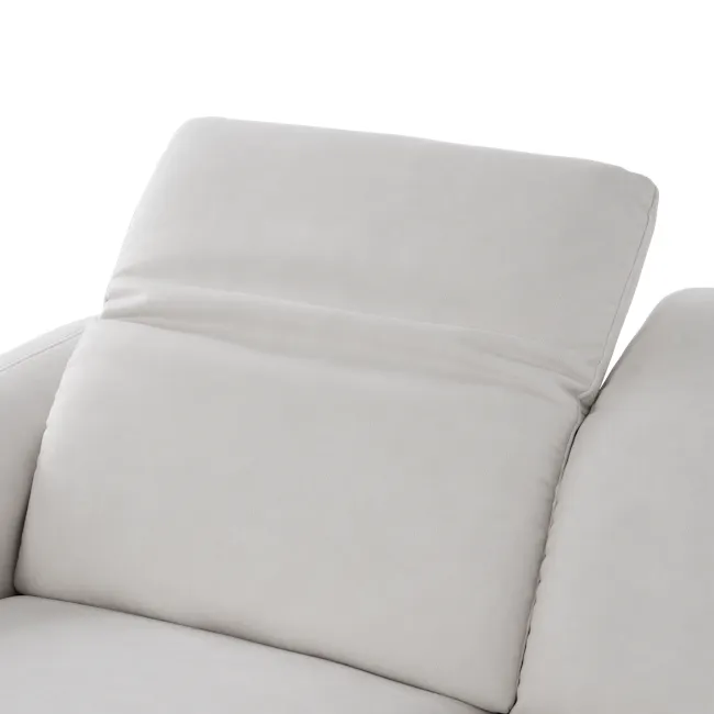 Harmony Right Arm Power Recliner Unit - Misty Grey (Scratch Resistant) - 11 - White upholstered sofa, minimalist design
