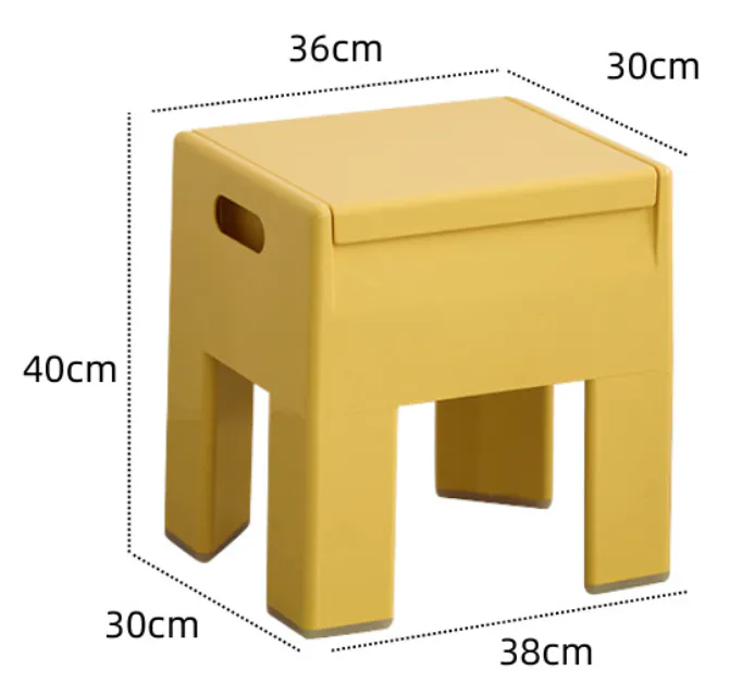Product description of Venda Storage Stool - Yellow