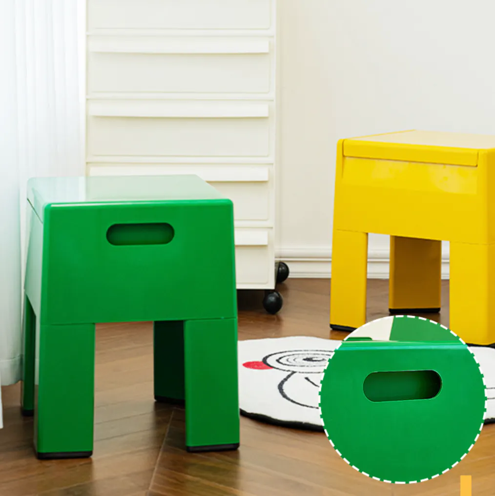 Room setting featuring Venda Storage Stool - Yellow