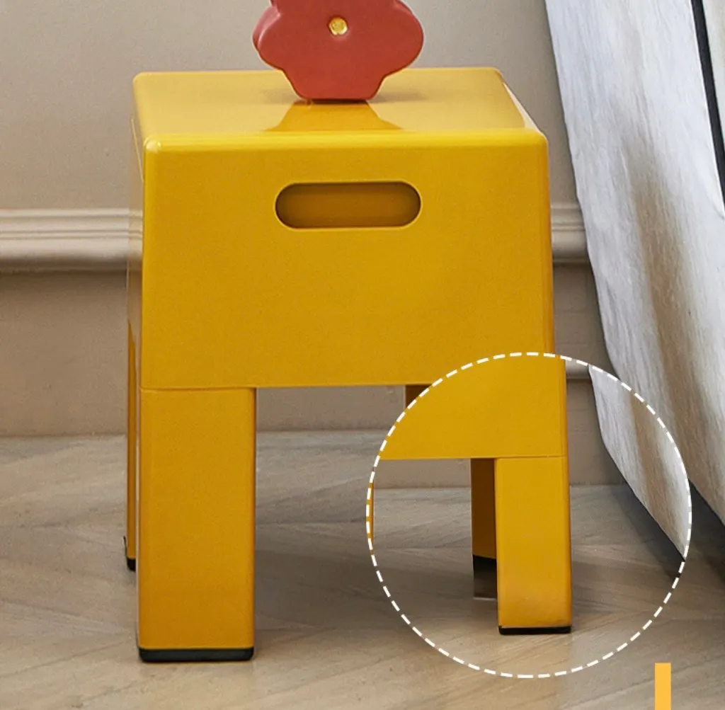 Room setting featuring Venda Storage Stool - Yellow